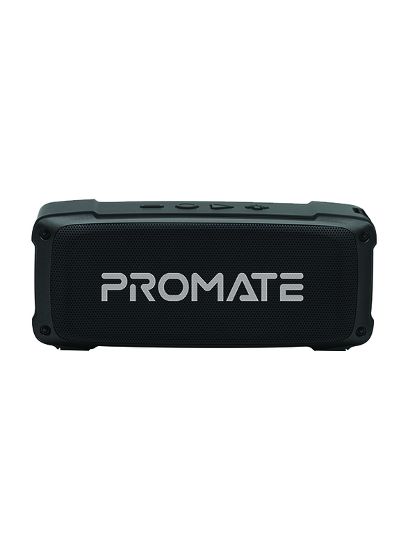 Promate OutBeat 6W HD Rugged Portable Bluetooth Speaker, with 4H Playtime, Built-in Mic, FM Radio, 3.5mm Aux Port, TF Card Slot and USB Media Port, Black