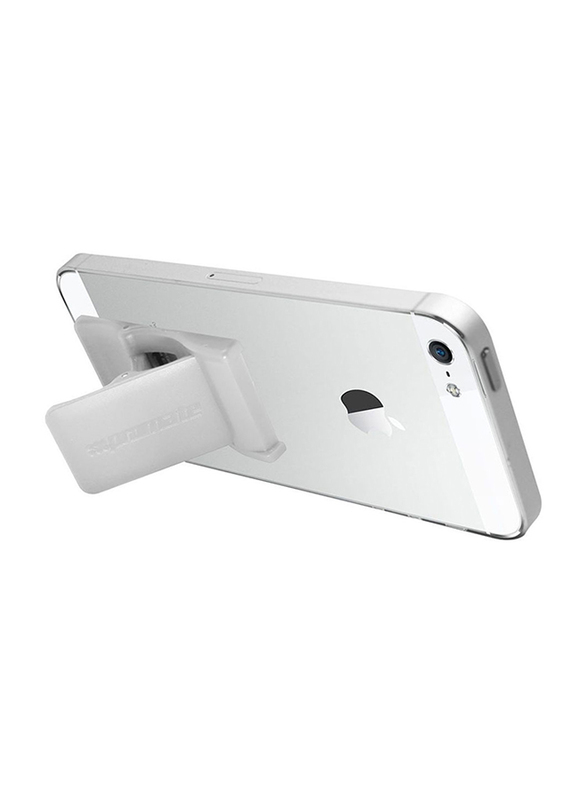 Promate GripMate Universal Smartphones Secure Finger Grip and Kick Stand, White