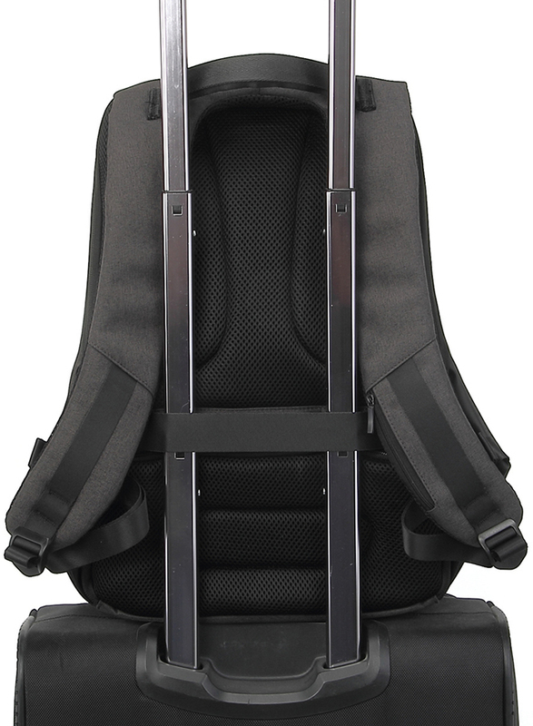 Promate Defender 13 inch Backpack Laptop Bag, Anti-Theft Business Travel, USB Charging Port, Secure Hidden Pocket, Water Resistant and Luggage Strap, Blue