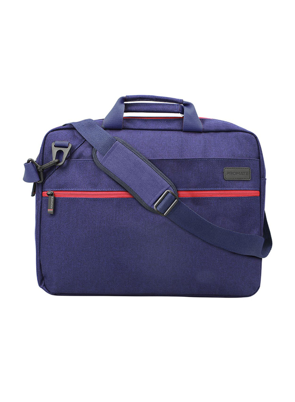 Promate Akita-MB 16-Inch Laptop Messenger Bag with Water-Resistant, Detachable String/Anti-Theft and Secure Quick Access Pocket, Blue