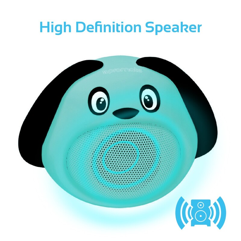Promate Snoopy Wireless Speaker, Portable Kids Bluetooth v4.1 Speaker with HD Sound Quality, Hands-Free Call Function and Cute Dog Design, Blue