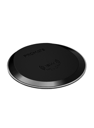 Promate 15W Premium Ultra-Slim Fast Wireless Charging Pad, Black