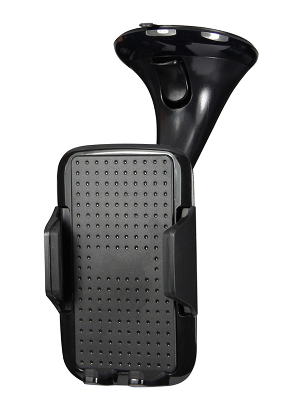 Promate Mount Universal Car Mount Mobile Grip Holder with Suction Cup, Black