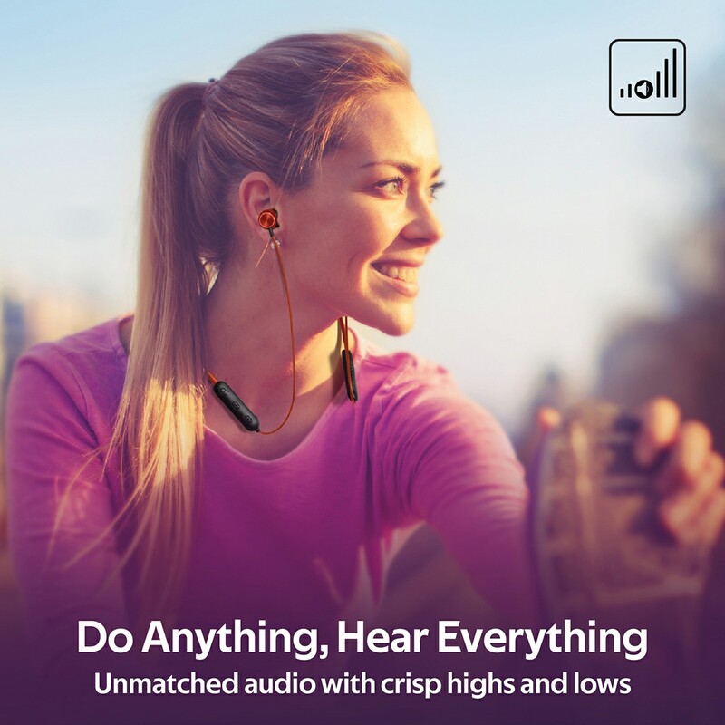 Promate Bali Bluetooth In-Ear Neckband Earphones with Built-in Hi-Res Mic, Magnetic Closure, Maroon