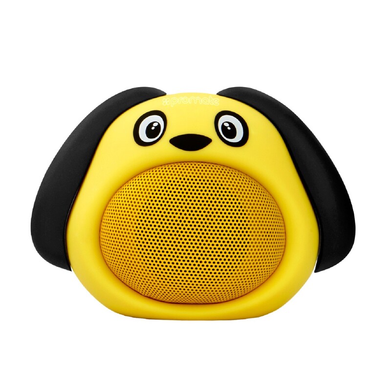 Promate Snoopy Wireless Speaker, Portable Kids Bluetooth v4.1 Speaker with HD Sound Quality, Hands-Free Call Function and Cute Dog Design, Yellow
