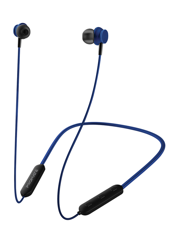 

Promate Bali Bluetooth In-Ear Neckband Earphones with Built-in Hi-Res Mic, Magnetic Closure, Blue