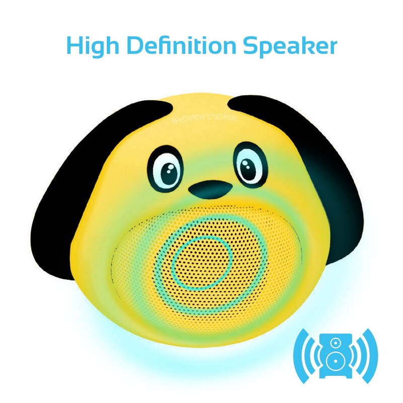 Promate Snoopy Wireless Speaker, Portable Kids Bluetooth v4.1 Speaker with HD Sound Quality, Hands-Free Call Function and Cute Dog Design, Yellow