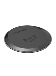 Promate 15W Premium Ultra-Slim Fast Wireless Charging Pad, Grey