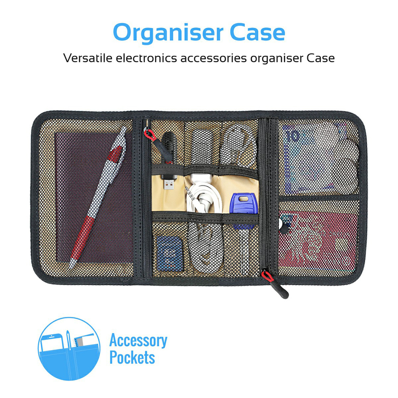 Promate Travelpack Multi-Purpose Accessories Organizer for Women, Small, Red