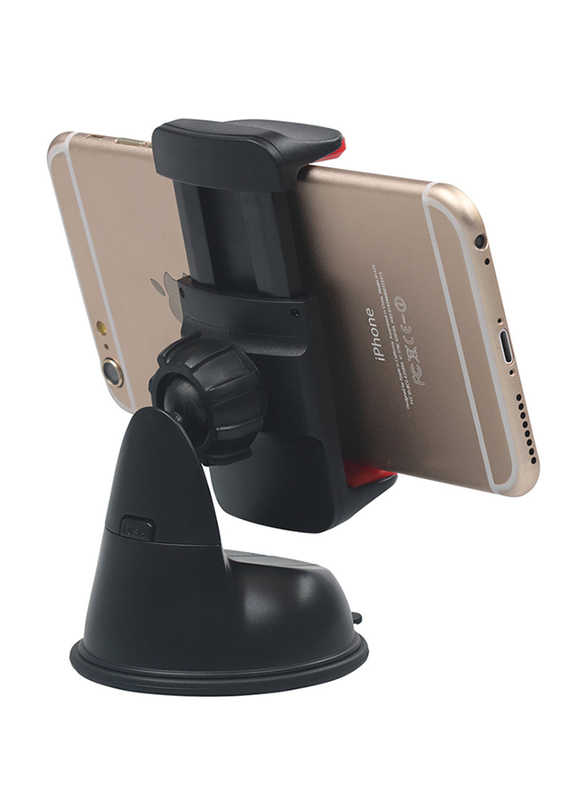 Promate Mount-2 Car Holder, Car Mount Holder for Smartphone and GPS, Red
