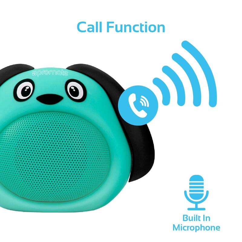 Promate Snoopy Wireless Speaker, Portable Kids Bluetooth v4.1 Speaker with HD Sound Quality, Hands-Free Call Function and Cute Dog Design, Blue