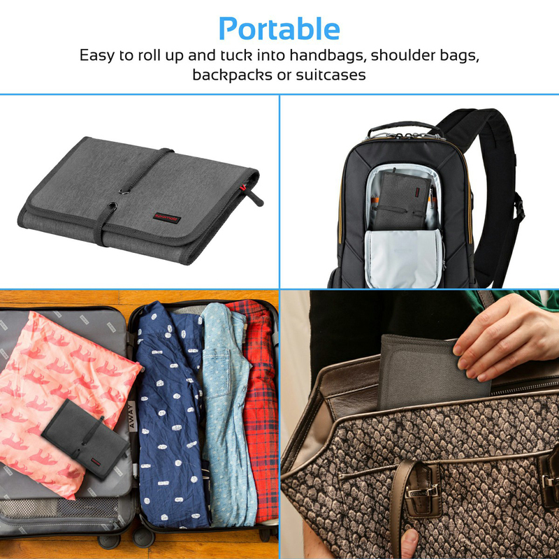 Promate Travelpack Multi-Purpose Accessories Organizer for Women, Large, Black