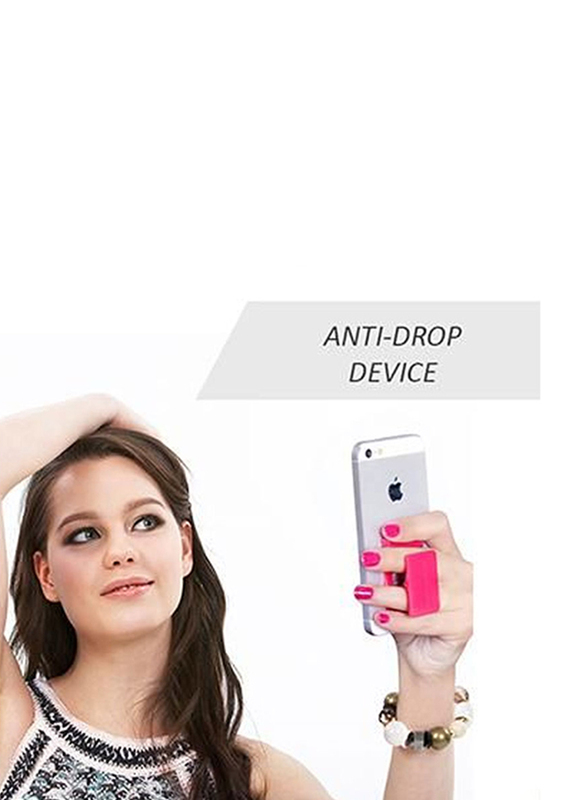 Promate GripMate Universal Smartphones Secure Finger Grip and Kick Stand, Pink