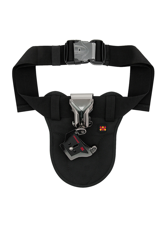 Promate Bolster Universal Camera Waist Belt Clip Holster for DSLR/Canon/Nikon/Sony with Quick Release Launch, Black