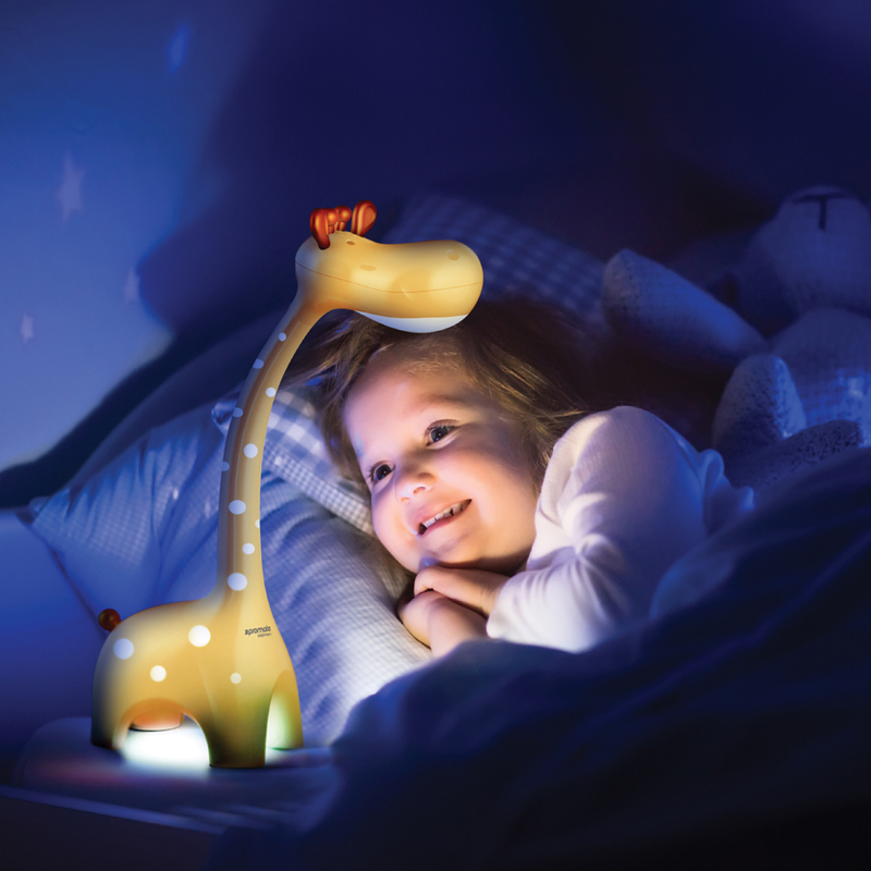 Promate Melman LED Night Light, 2-in-1 Portable Touch Sensitive Kids Table/Night LED Lamp, 3 Lightning Mode, 3 Color and 360 Degree Rotatable Neck Light for Studying/Reading/Home/Kids, Yellow