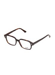 Ray-Ban Full-Rim Squared Black Sunglasses Unisex, Transparent Lens, 0RX5382 5909, 52/18/150