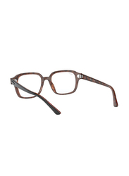 Ray-Ban Full-Rim Squared Black Sunglasses Unisex, Transparent Lens, 0RX5382 5909, 52/18/150