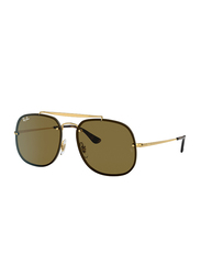 Ray-Ban Full-Rim Aviator Gold Sunglasses for Men, Brown Lens, 0RB3583N 00173, 58/16/145