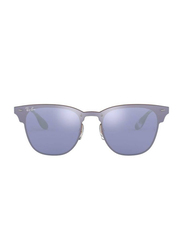 Ray-Ban Full-Rim Square Brown Sunglasses Unisex, Mirrored Violet Lens, RB3576N 90391U 41, 41/41/140
