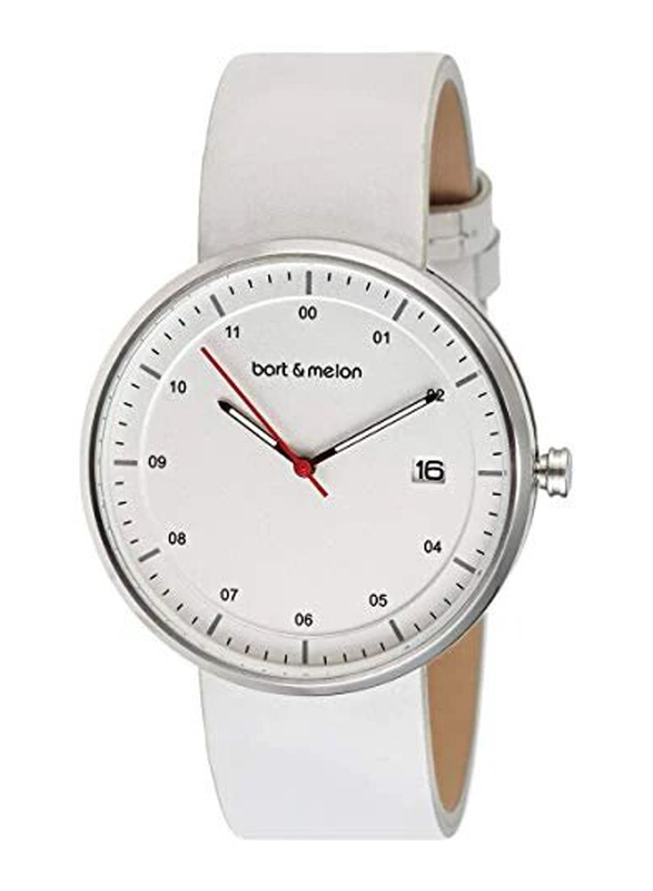 

Bart & Melon Analog Unisex Watch with Leather Band, Water Resistant, 15-DG0152SWW, White