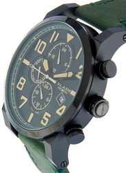 Blade Centurion Analog Watch for Men with Leather Band, Water Resistant and Chronograph, 3546G1NEE, Green