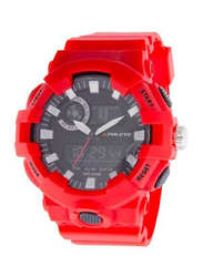 Eliz Analog/Digital Watch for Men with Polyurethane Band, Water Resistant, ES8650G8RNR, Red/Black