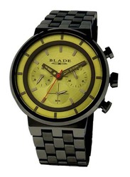 Blade Maverick Analog Watch for Men with Stainless Steel Band, Water Resistant and Chronograph, 3539G2NEN, Black-Yellow