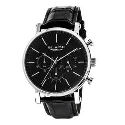 BLADE Horizon Black 3578G1SNN SS & Leather Chronograph Men's Watch