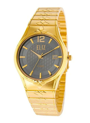 Eliz Costa Analog Watch for Men with Metal Band, Water Resistant, ES8568G2GGG, Gold-Grey