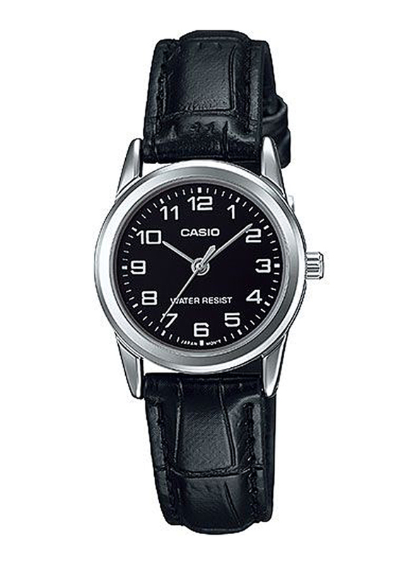 

Casio Dress Analog Watch for Women with Leather Band, Water Resistant, LTP-V002L-1B, Black