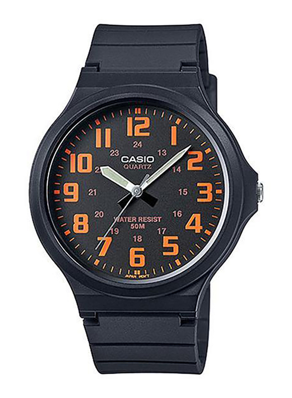 

Casio Analog Watch Unisex with Resin Band, Water Resistant, MW-240-4B, Black