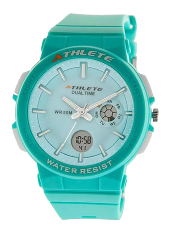 

Eliz Analog/Digital Kids Unisex Watch with Polyurethane Band, Water Resistant, ES8664L8BBB, Green-Light Green