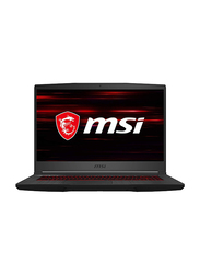 MSI GF65 Thin Gaming Laptop, 15.6" FHD Display, Intel Core i7 9th Gen 2.6GHz, 512GB SSD, 8GB RAM, NVIDIA RTX 2060 6GB GDDR6 Graphics, EN KB, Win 10, 9SEXR-250, Black