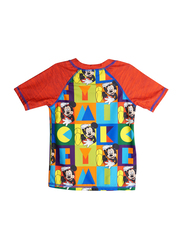 Mickey Mouse Swim Boys T-Shirt, 8 Years, Red