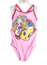 Tweety Girls Swim Suit, 8 Years, Pink