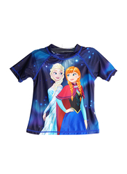 Frozen Swim Girls T-Shirt, 2 Years, Blue
