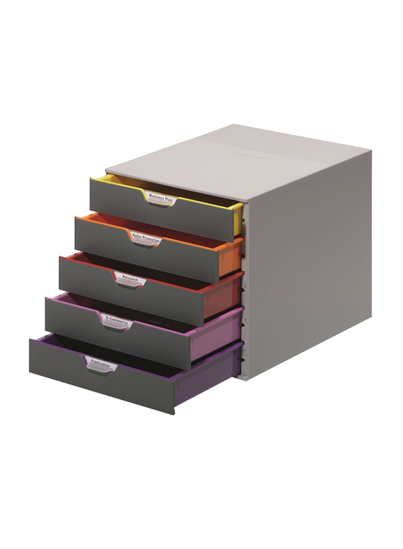 

Durable 760527 Multi Storage with 5 Drawers, Grey
