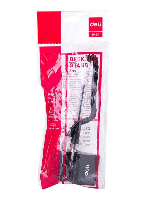 Deli 6791 Gel Ink Counter Pen with Grip, 0.5mm, Blue