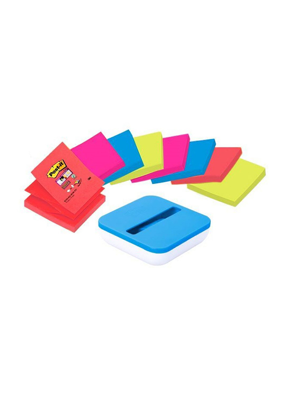 3M Post-It Val-SS8P-R330 Value Pack with Dispenser and 8 Pop Up Assorted Pads, Multicolor