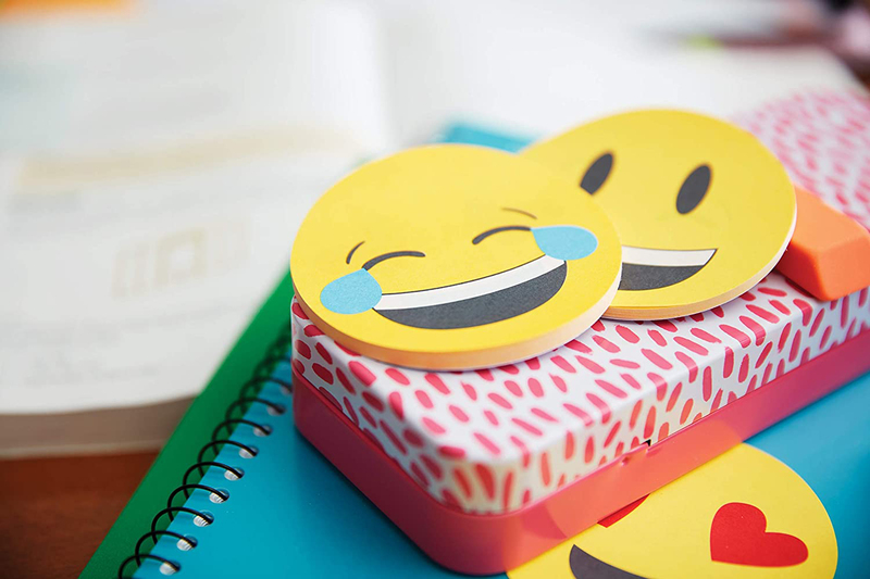 3M Post-It Emoji Design Printed Notes, 4 Alternating Faces, 76.2 x 76.2mm, 2 x 30 Sheets, Yellow