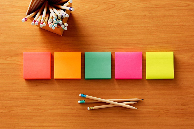 3M Post-it 654 Neon Color Sticky Notes, 76 x 76mm, 5 x 100 Sheets, Multicolor