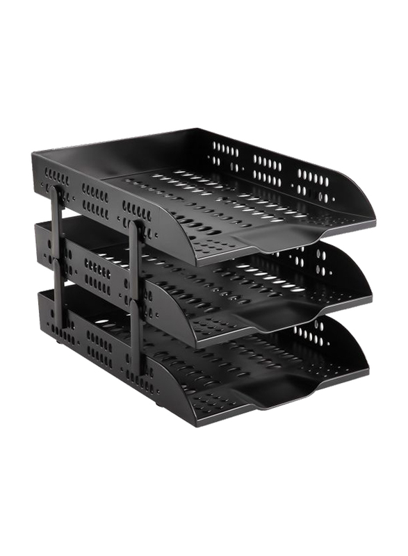 

Deli E9215 3 Tier Document Tray, Black