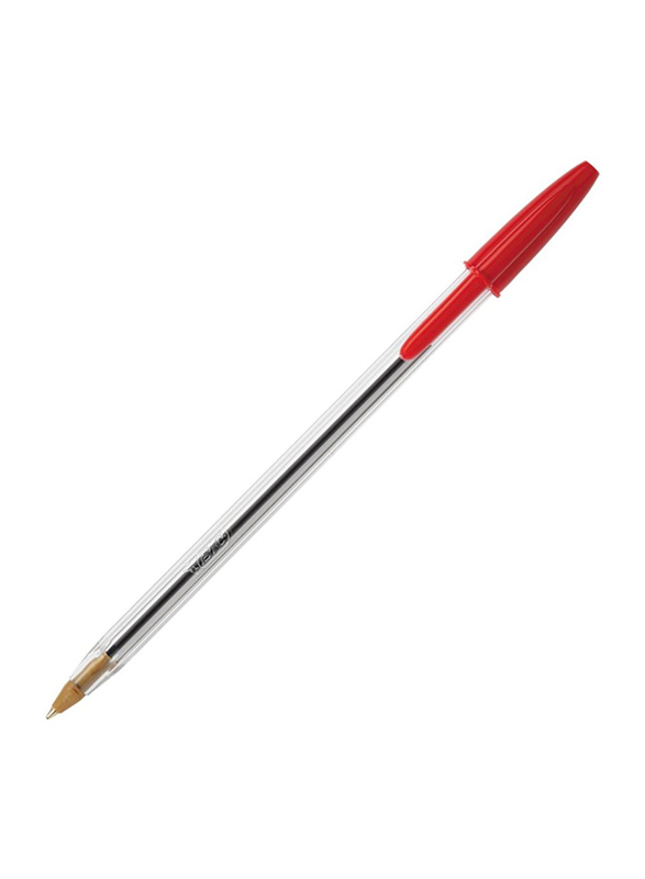 BIC Cristal Original Medium Point 1.0mm Ball Pen, Red