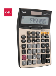 Deli E39264 14 Digits Calculator with 150 Steps Check, Grey/Black