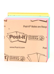 3M Post-It 6916S-YPOB Super Sticky Multi Pack, 47.6 x 47.6mm, 6 x 45 Sheets, Multicolor