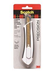 3M Scotch TI-KL Titanium Utility Precision Knife Blade, 18mm Blade, White/Brown