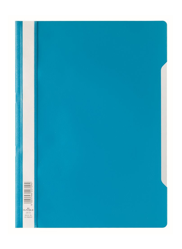 

Durable 2573-06 Polypropylene Clear View File Folder, A4 Size, Blue