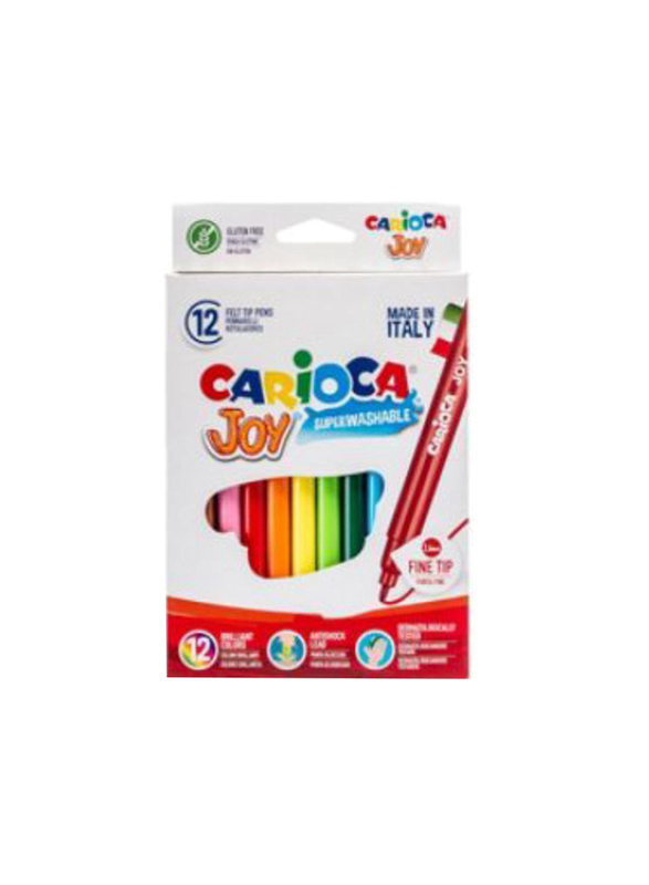 Carioca Joy Box Felt Tip Colored Pen Set, 12 Piece, Multicolour