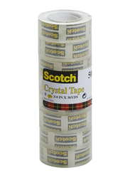 3M Scotch 508-N2J Crystal Tape, 19mm x 36Yards, 8 Rolls, Clear