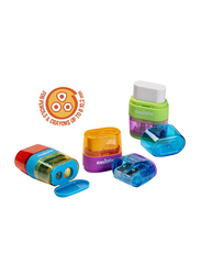 Carioca Blister 2 Hole Sharpener with Eraser, Multicolour
